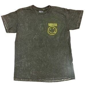 Nirvana Licensed Short Sleeve T-shirt - Unisex Size Medium - Gray
